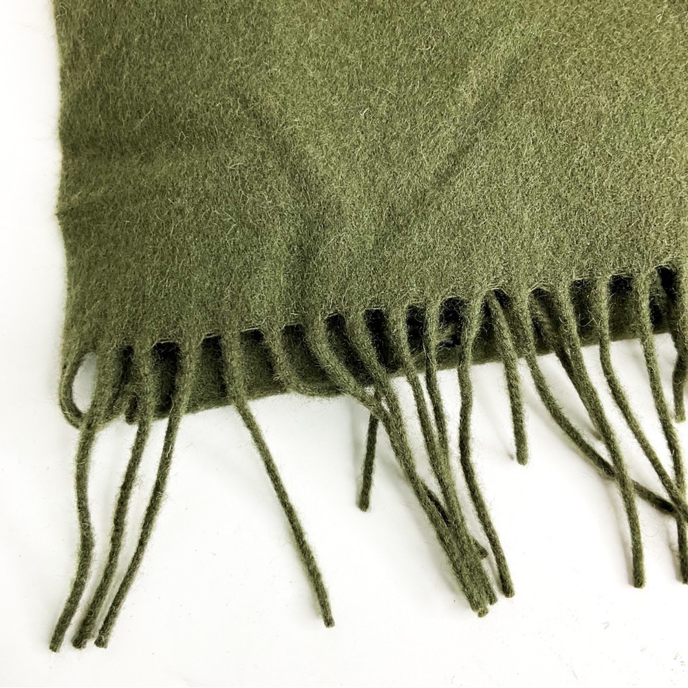 Matinique Olive Green Wool Scarf